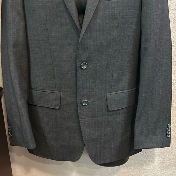 Marc Anthony, Men’s charcoal black, double button suit jacket/blazer size 36R - Picture 3 of 12